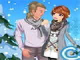 Winter couple dating dress up