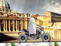 Jugar Pope ride that bike
