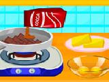 Play Cooking delicious fudge puddles cake now