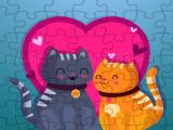 Play Cats love jigsaw now