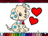 Jugar Coloring book valentine pets now