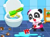 Jugar Baby panda house cleaning now