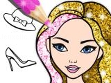 Jugar Fashion coloring book glitter now