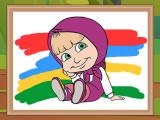 Jugar Masha and the bear coloring book now