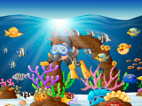 Jugar Water dive 2d: underwater survival