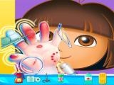 Jugar Dora hand doctor fun games for girls online