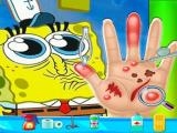 Jugar Spongebob hand doctor game online - hospital surge now