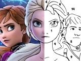 Jugar Color by number with frozen ii now