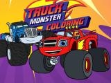 Jugar Blaze monster truck coloring book now