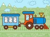 Jugar Trains for kids coloring now