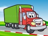 Jugar Happy trucks coloring now
