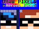 Jugar Draw pixels heroes face now