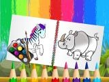 Jugar Funny animals coloring book now